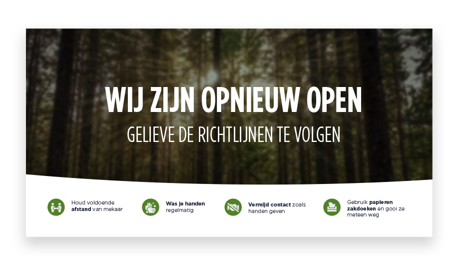 Corona Covid-19 Spandoek – Open Natuur